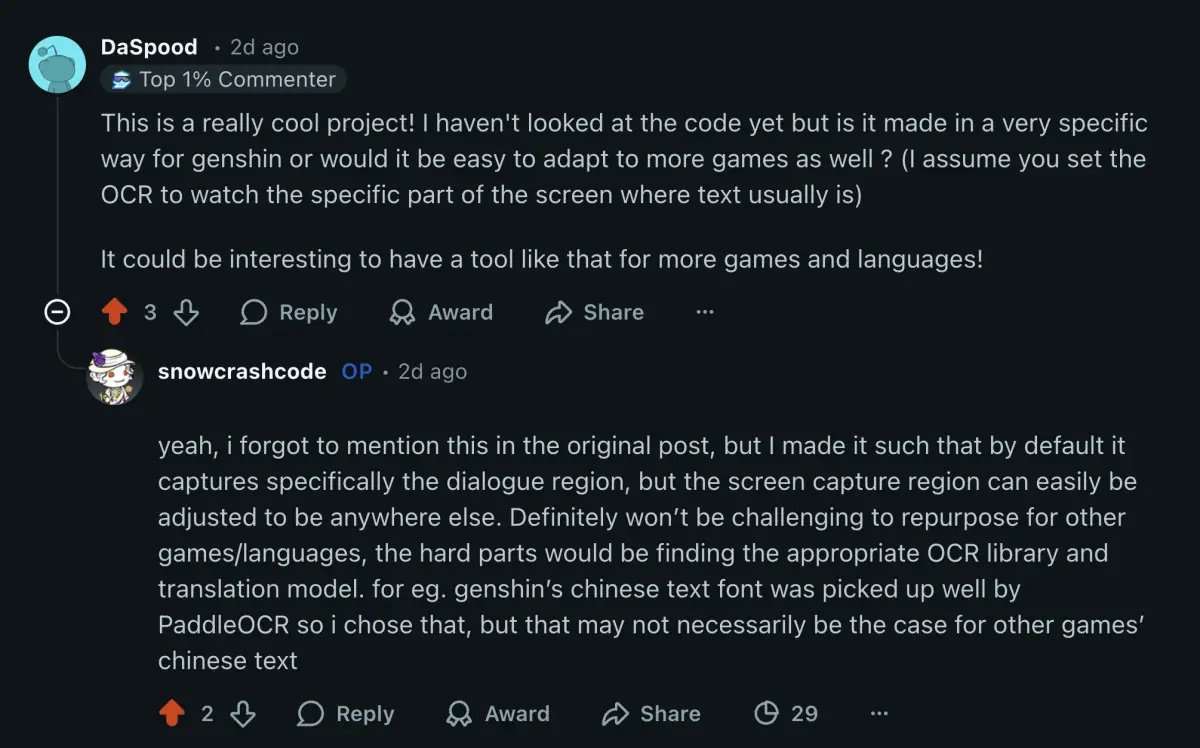 Community feedback 1